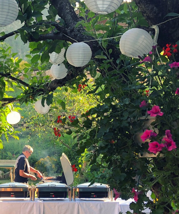 Das Grillbuffet im Garten