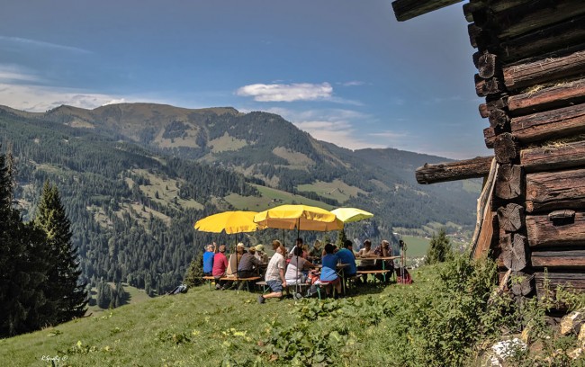 Einmal die Woche gibt es ein Picknick am Berg