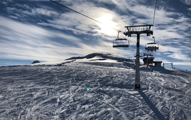 Sonnenskilauf bei perfektem Wetter